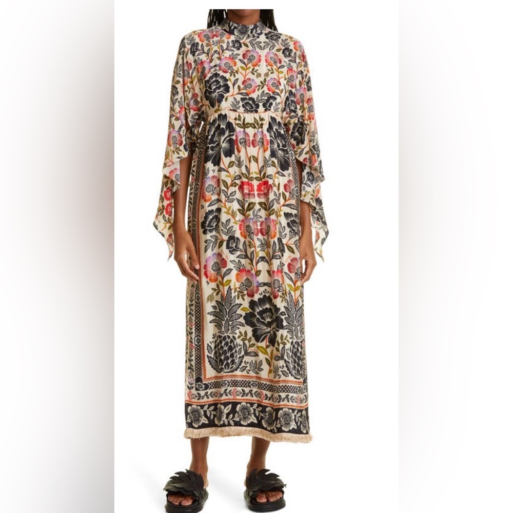 FarmRio ROMANTIC GARDEN MAXI DRESS IN MULTI colors